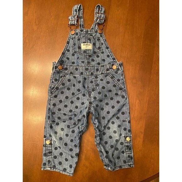 OshKosh Polka Dot Overalls - Picture 1 of 5